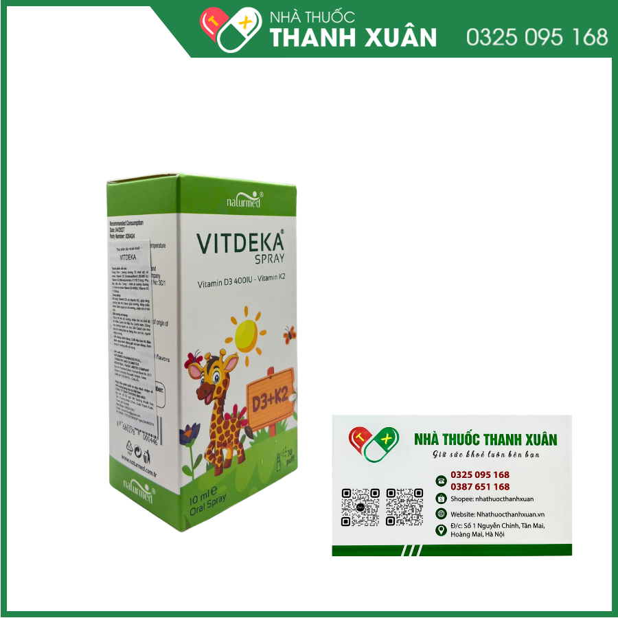 Vitdeka spray bổ sung vitamin D và K2